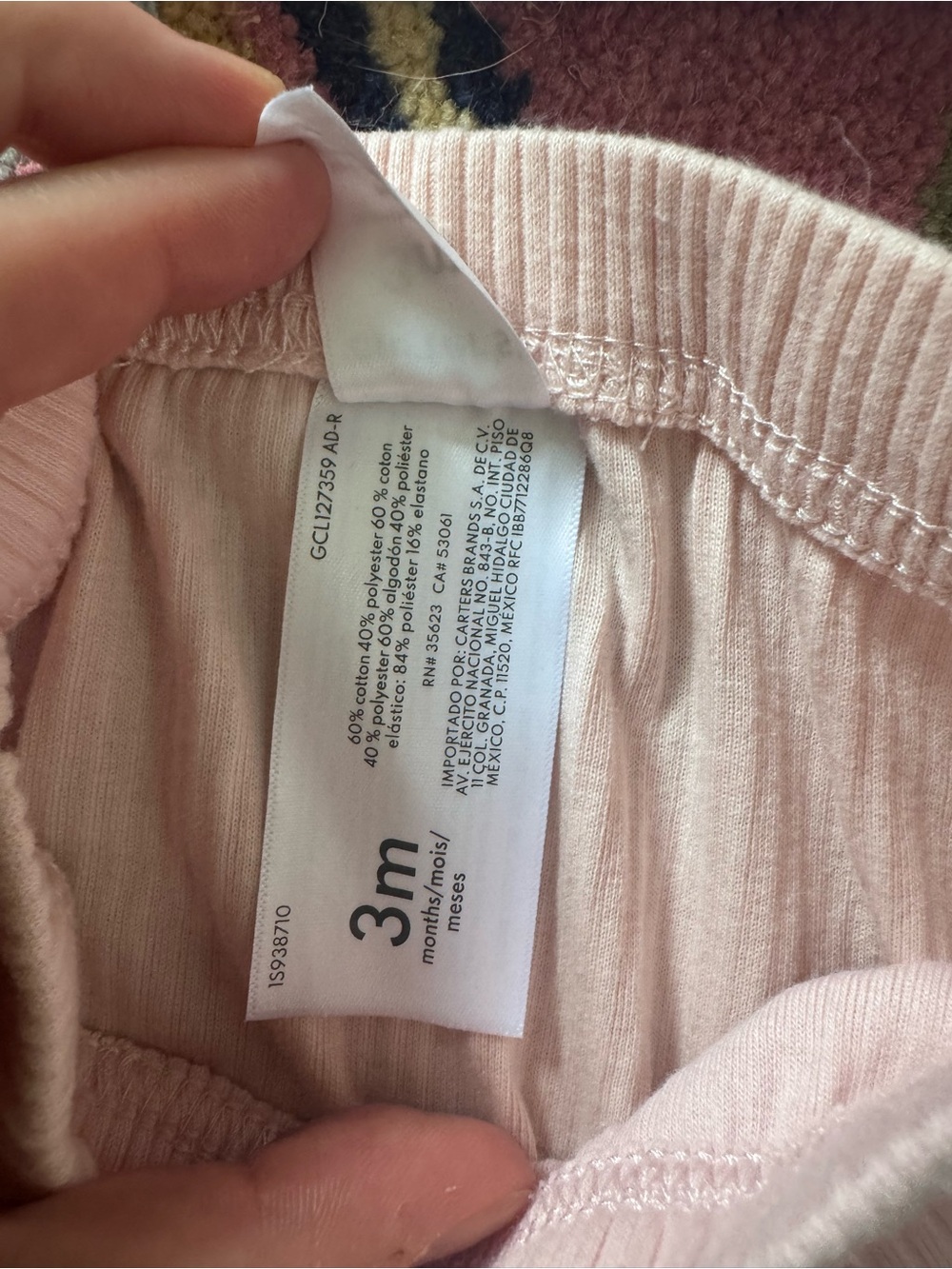 Carter's Light Pink Ribbed Baby Two-Piece Set - Picture 2 of 4